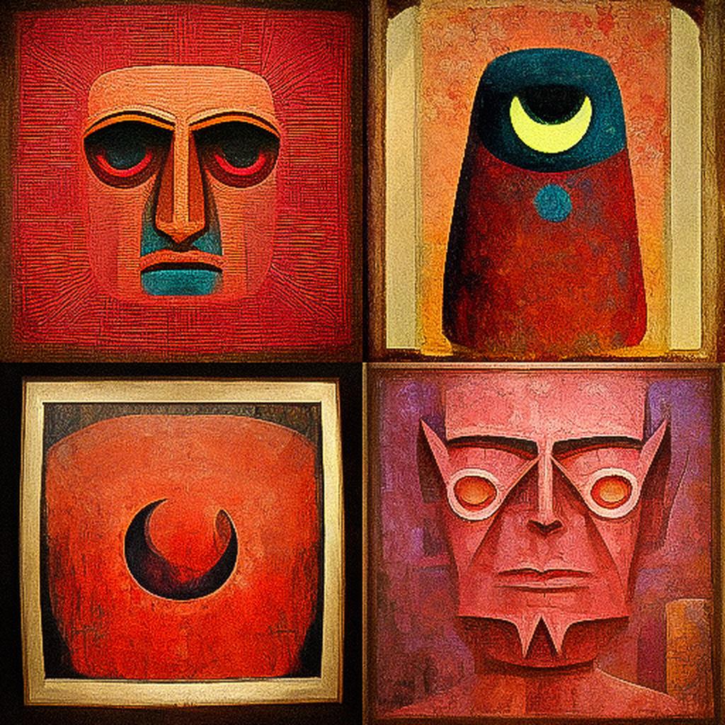 Rufino Tamayo style, Midjourney V3, render 1 of 4