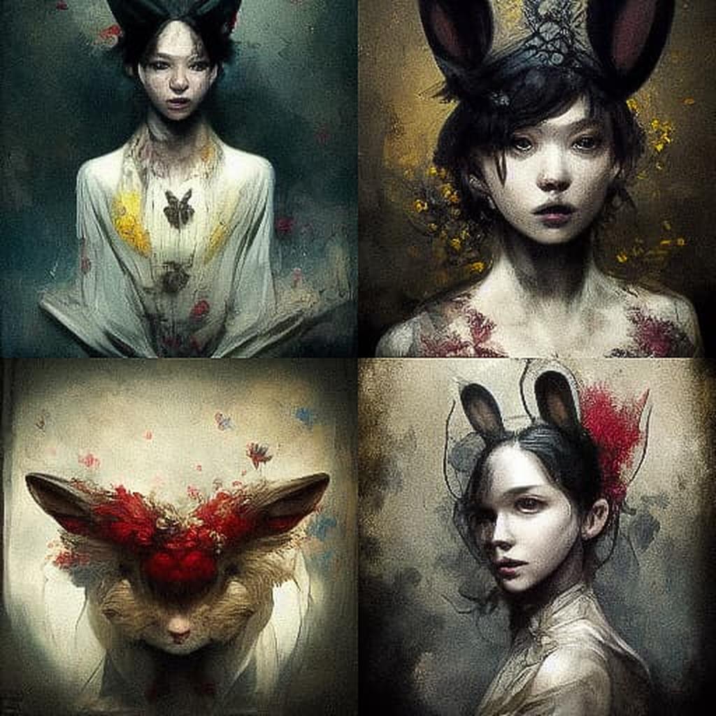 Ryohei Hase style, Midjourney V3, render 1 of 4