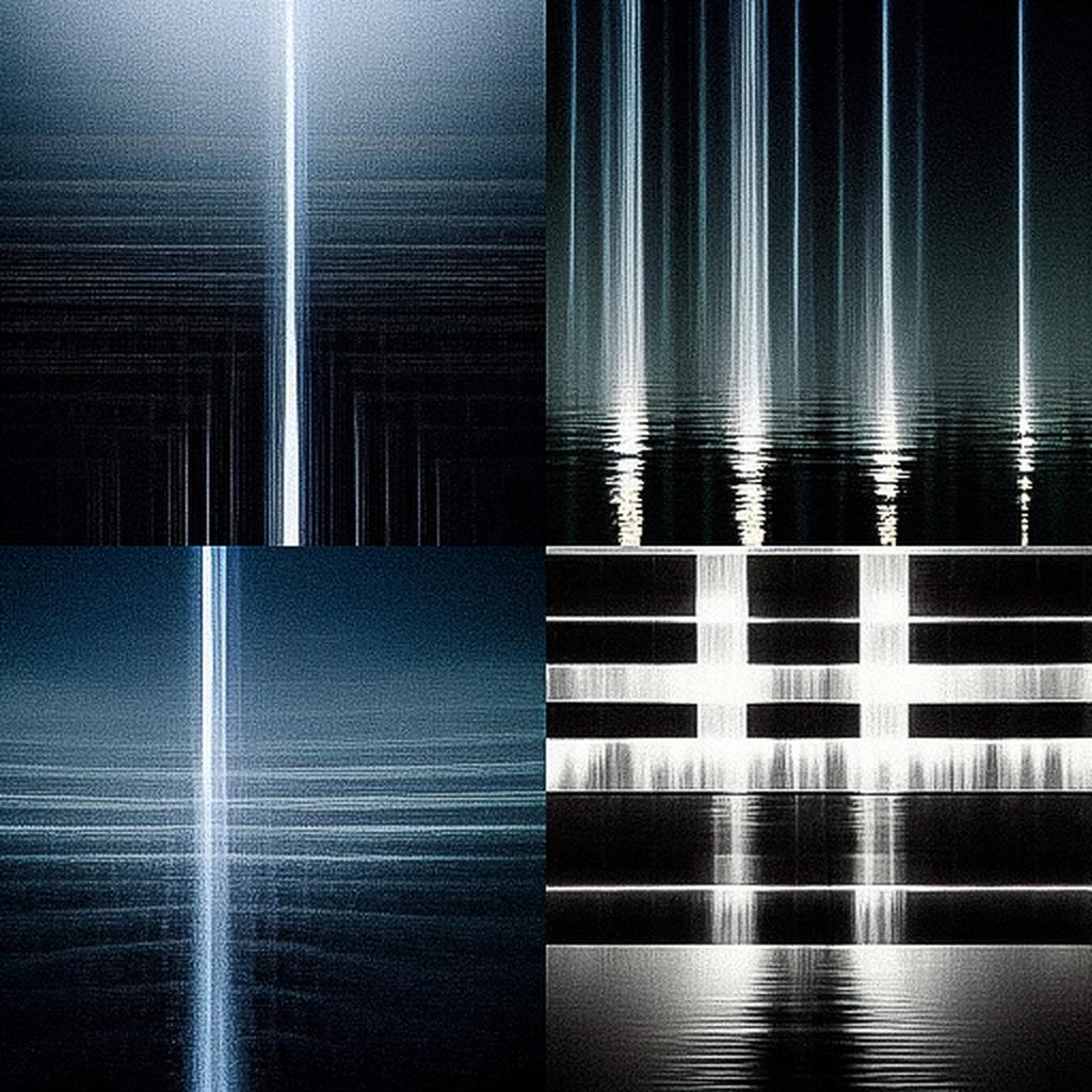 Ryoji Ikeda style, Midjourney V3, render 1 of 4