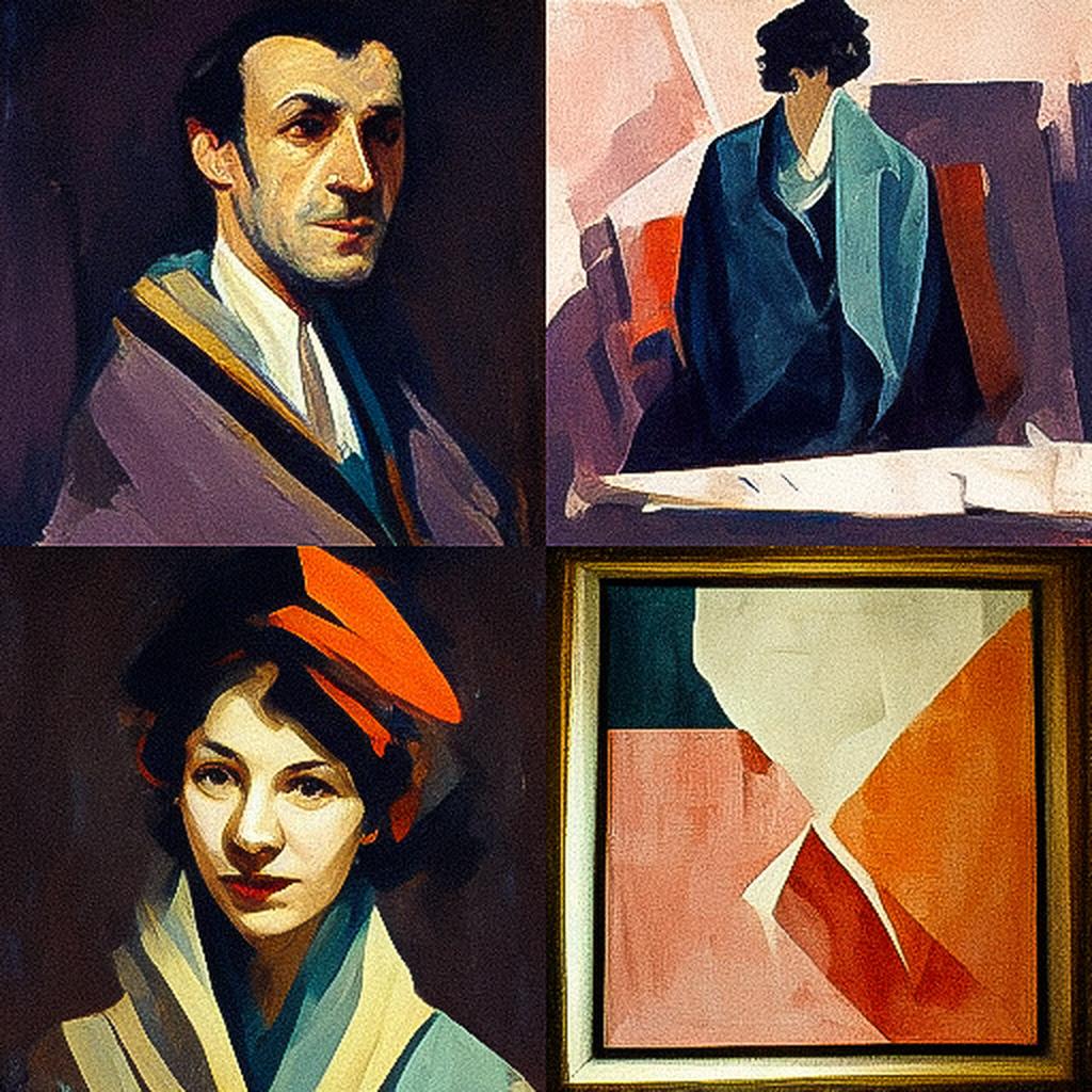 Samuel Peploe style, Midjourney V3, render 1 of 4