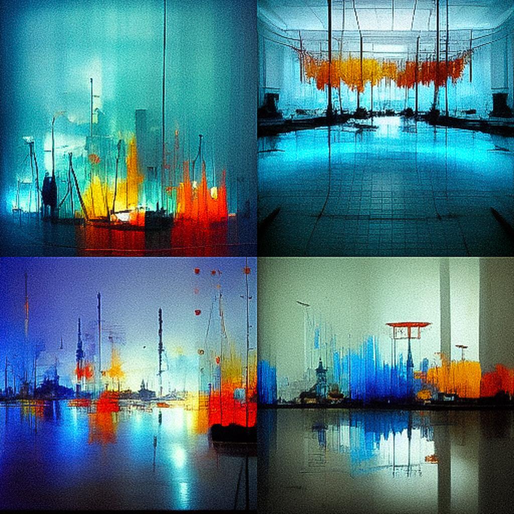 Sarah Sze style, Midjourney V3, render 1 of 4