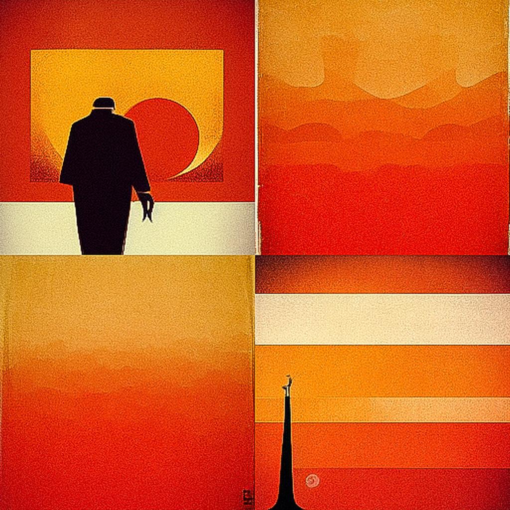 Saul Bass style, Midjourney V3, render 1 of 4