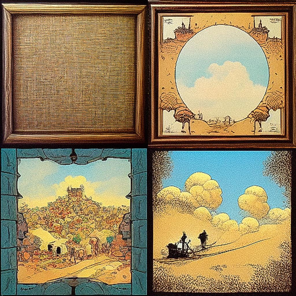 Sergio Aragones style, Midjourney V3, render 1 of 4