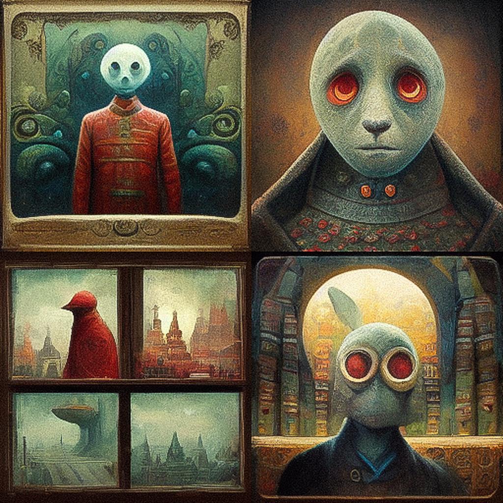 Shaun Tan style, Midjourney V3, render 1 of 4