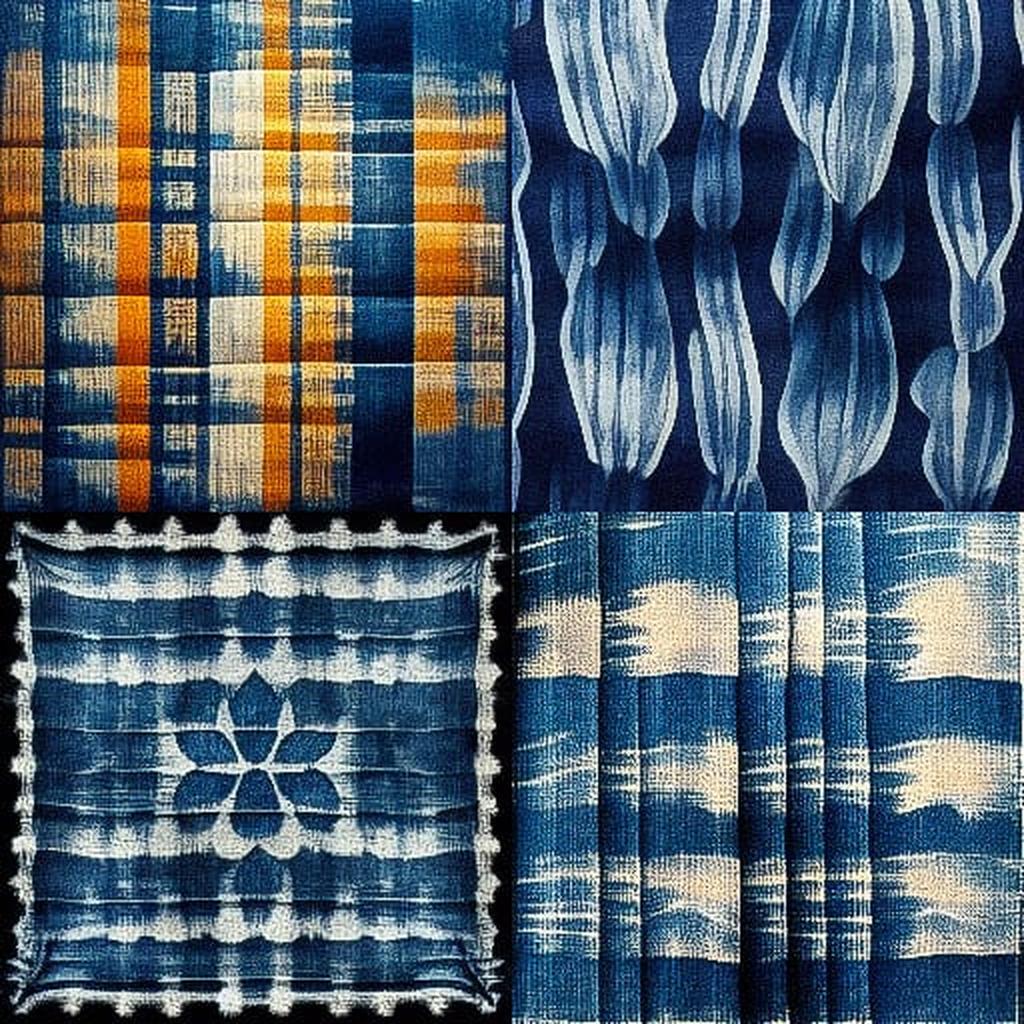 Shibori style, Midjourney V3, render 1 of 4
