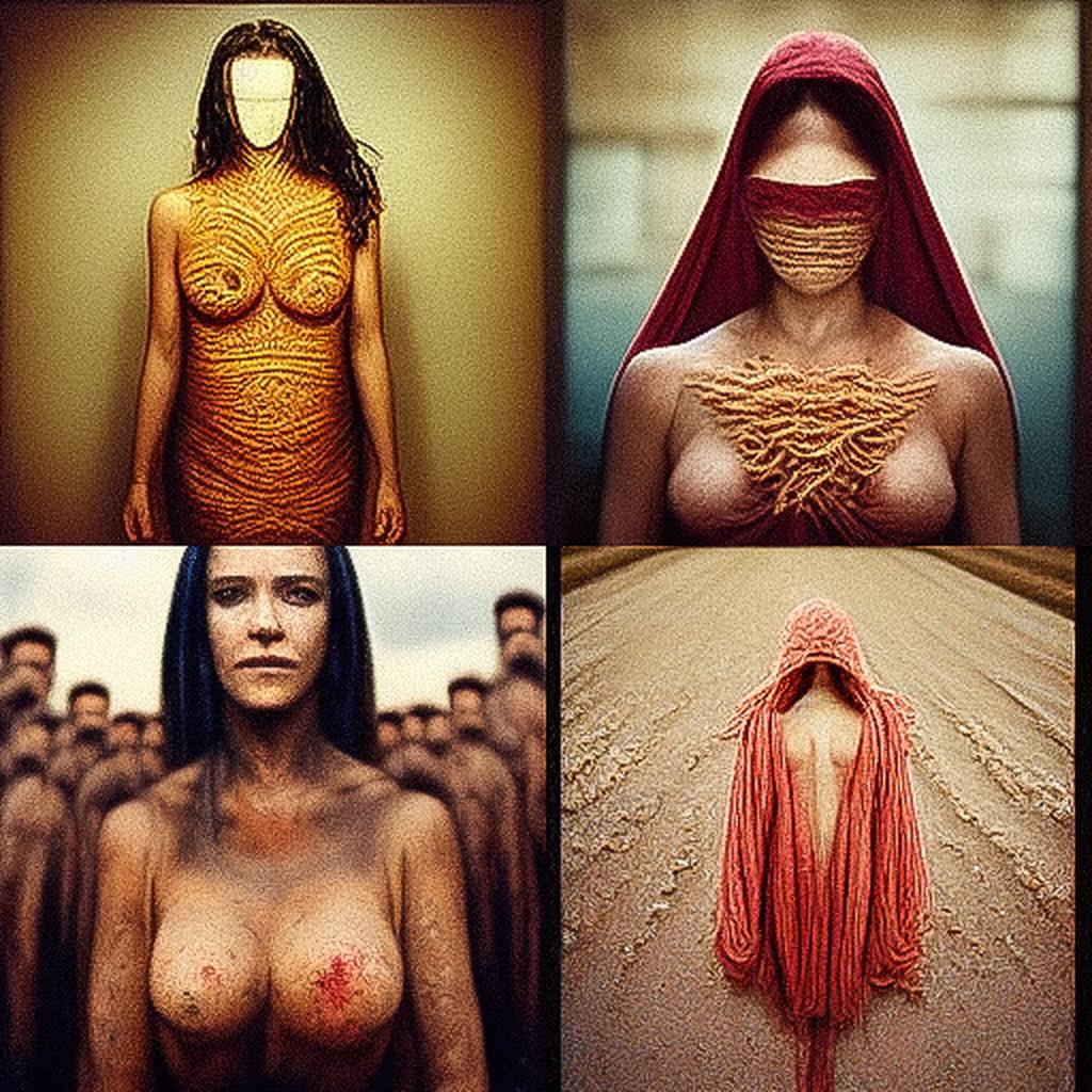Spencer Tunick style, Midjourney V3, render 1 of 4