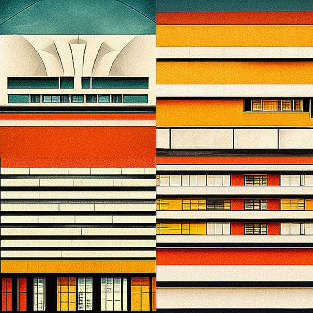 Streamline Moderne architecture style, Midjourney V3, render 1 of 4