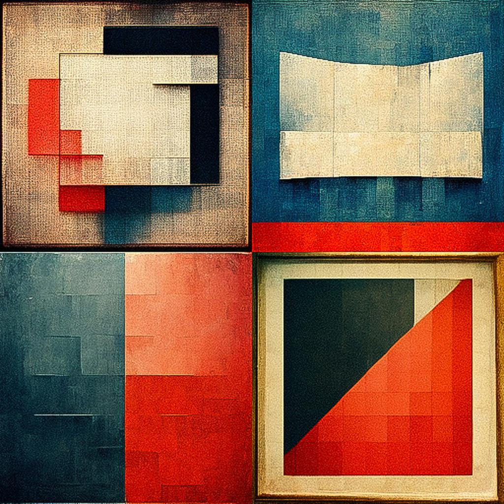 Suprematism style, Midjourney V3, render 1 of 4