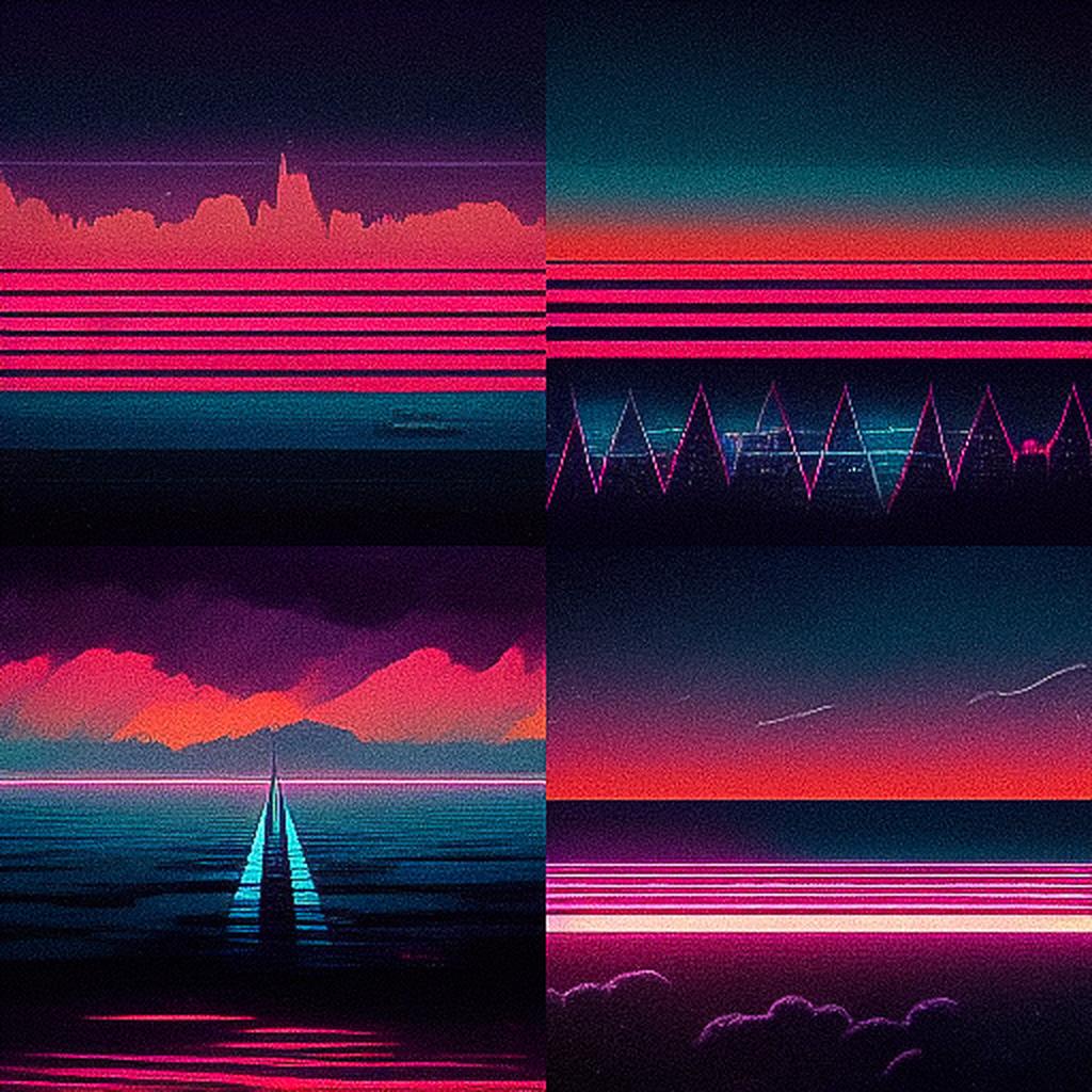 Synthwave style, Midjourney V3, render 1 of 4