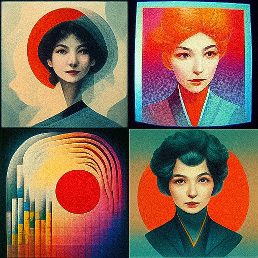 Tadanori Yokoo style, Midjourney V3, render 1 of 4