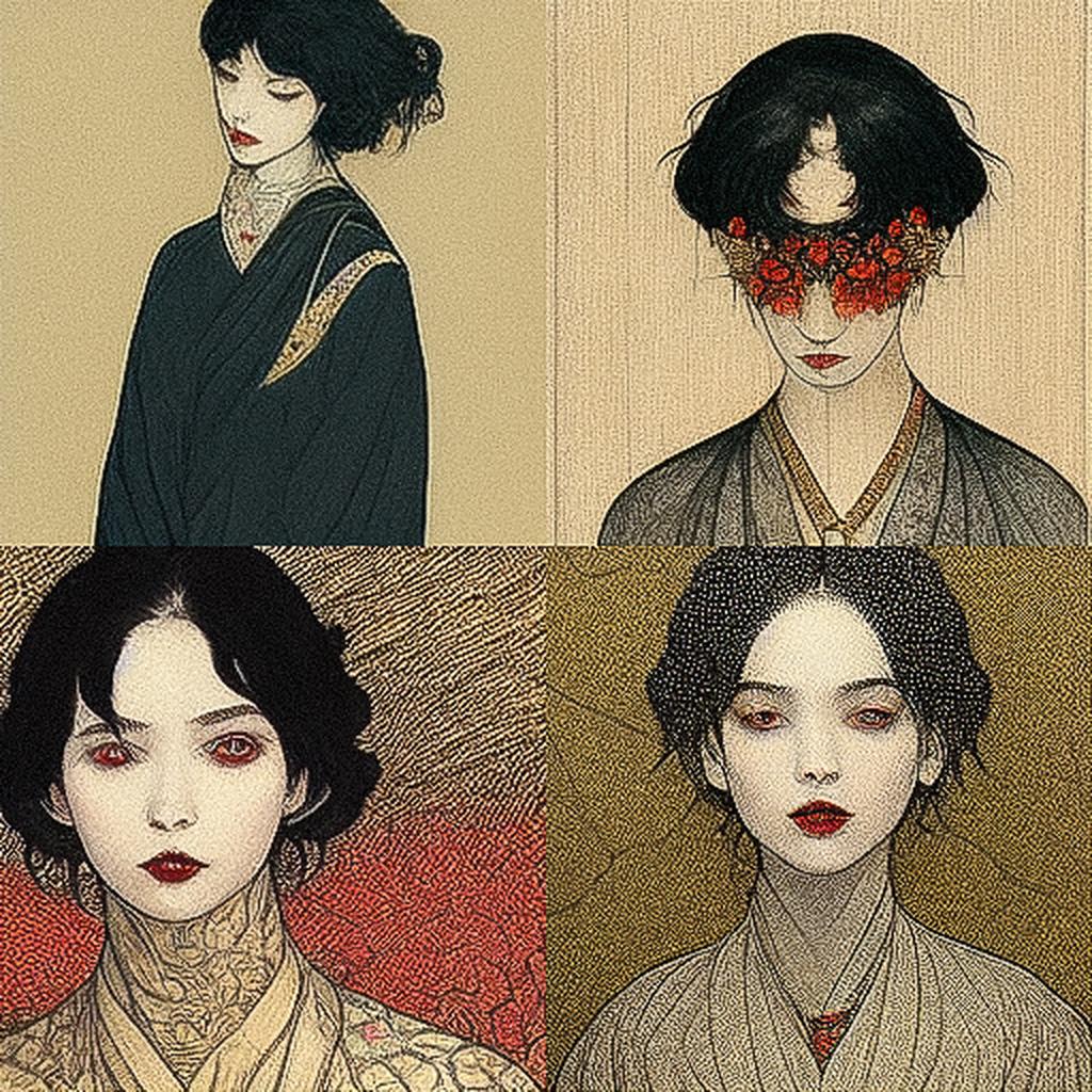 Takato Yamamoto style, Midjourney V3, render 1 of 4
