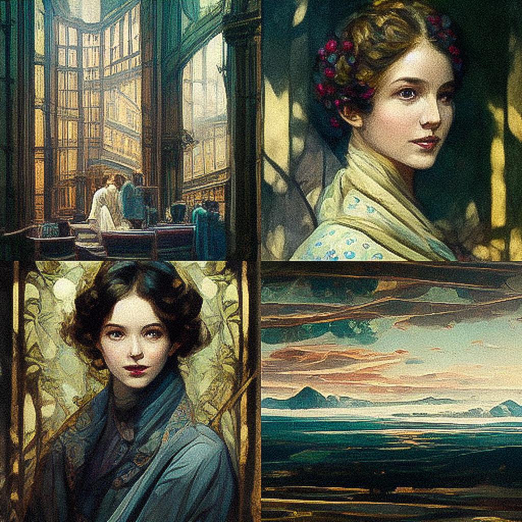 Talbot Hughes style, Midjourney V3, render 1 of 4