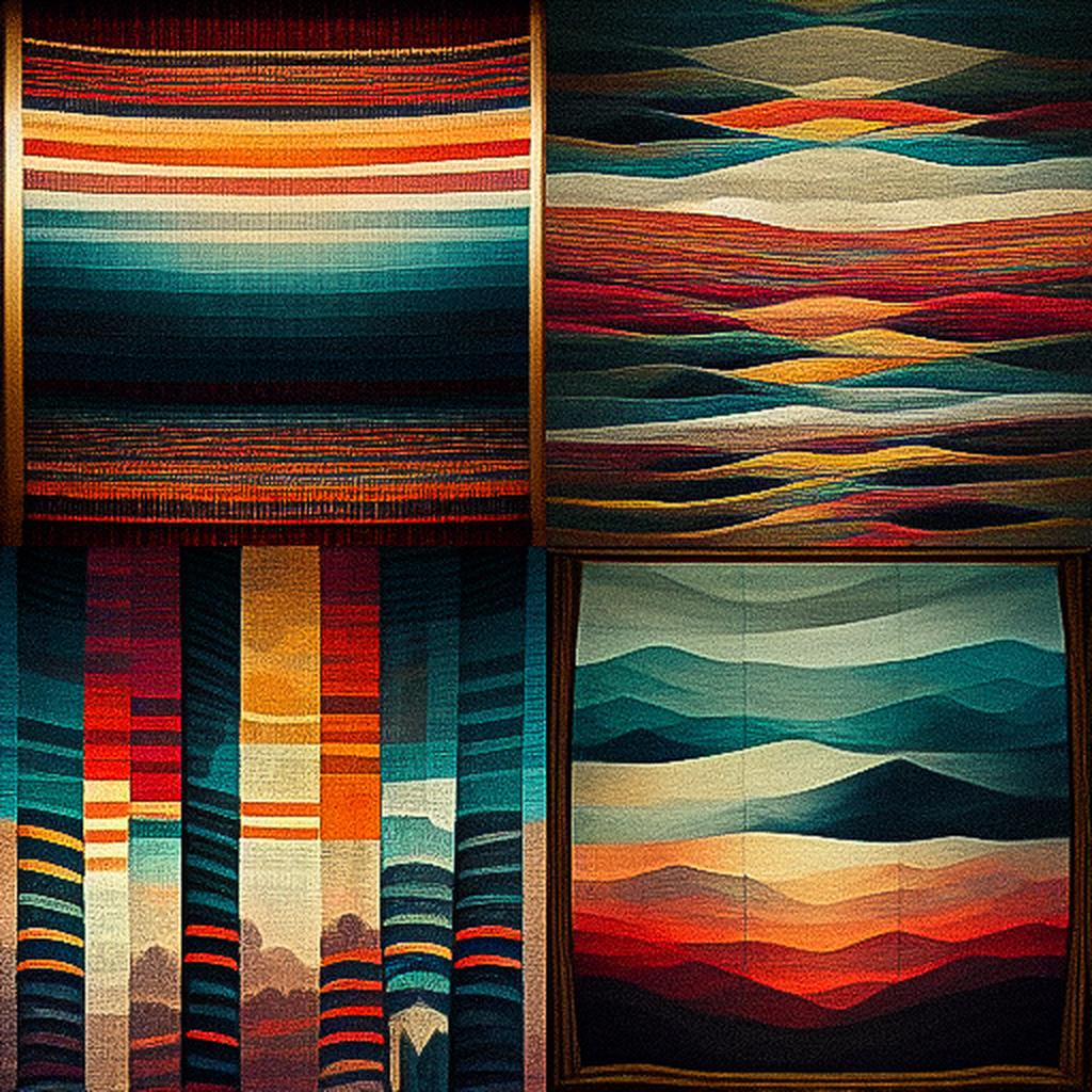 Tapestry style, Midjourney V3, render 1 of 4