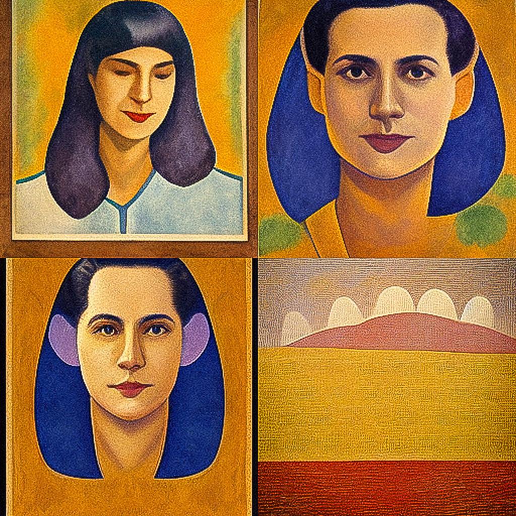 Tarsila do Amaral style, Midjourney V3, render 1 of 4