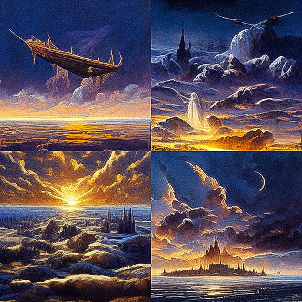 Ted Nasmith style, Midjourney V3, render 1 of 4