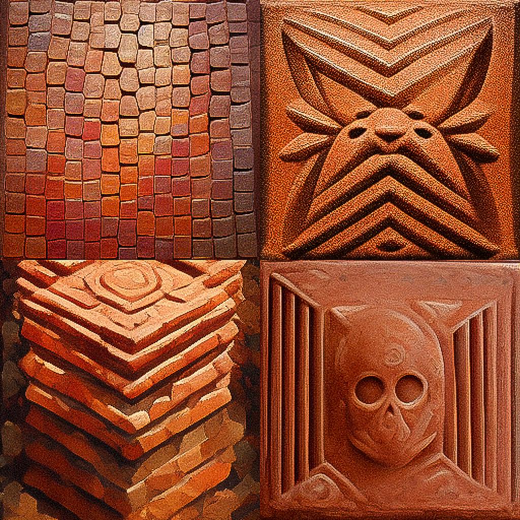 Terracotta style, Midjourney V3, render 1 of 4