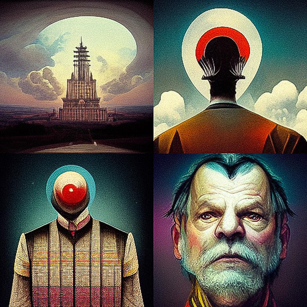Terry Gilliam style, Midjourney V3, render 1 of 4