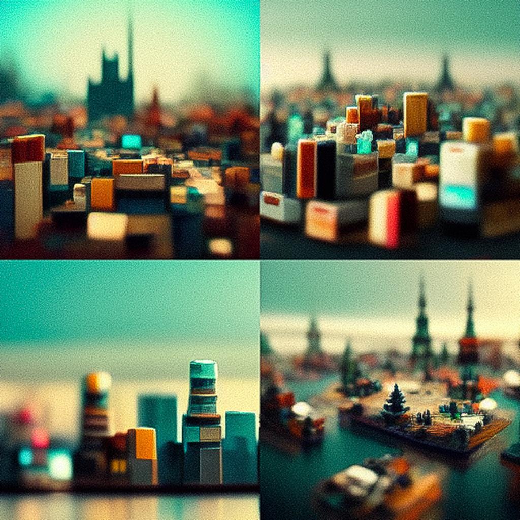 Tilt-Shift style, Midjourney V3, render 1 of 4