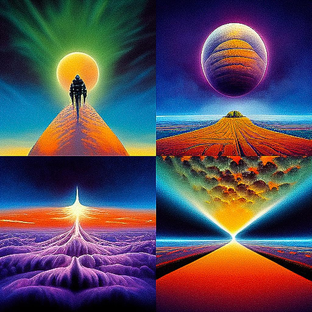Tim White style, Midjourney V3, render 1 of 4