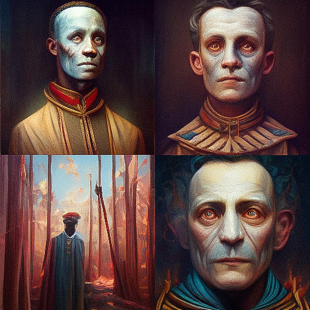 Titus Kaphar style, Midjourney V3, render 1 of 4