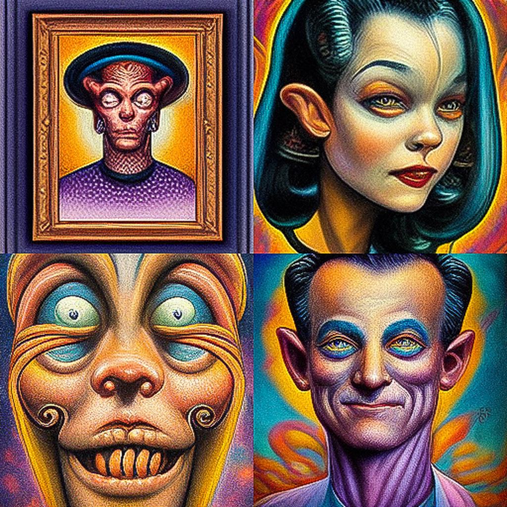 Todd Schorr style, Midjourney V3, render 1 of 4