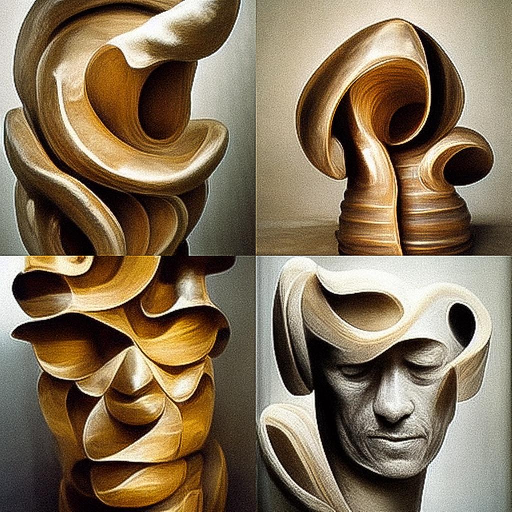 Tony Cragg style, Midjourney V3, render 1 of 4