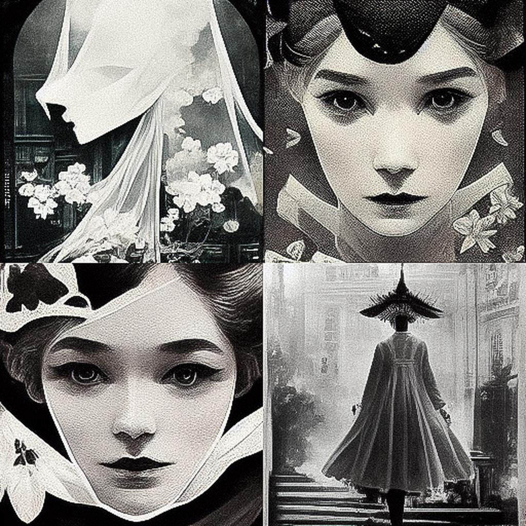 Toshiko Okanoue style, Midjourney V3, render 1 of 4