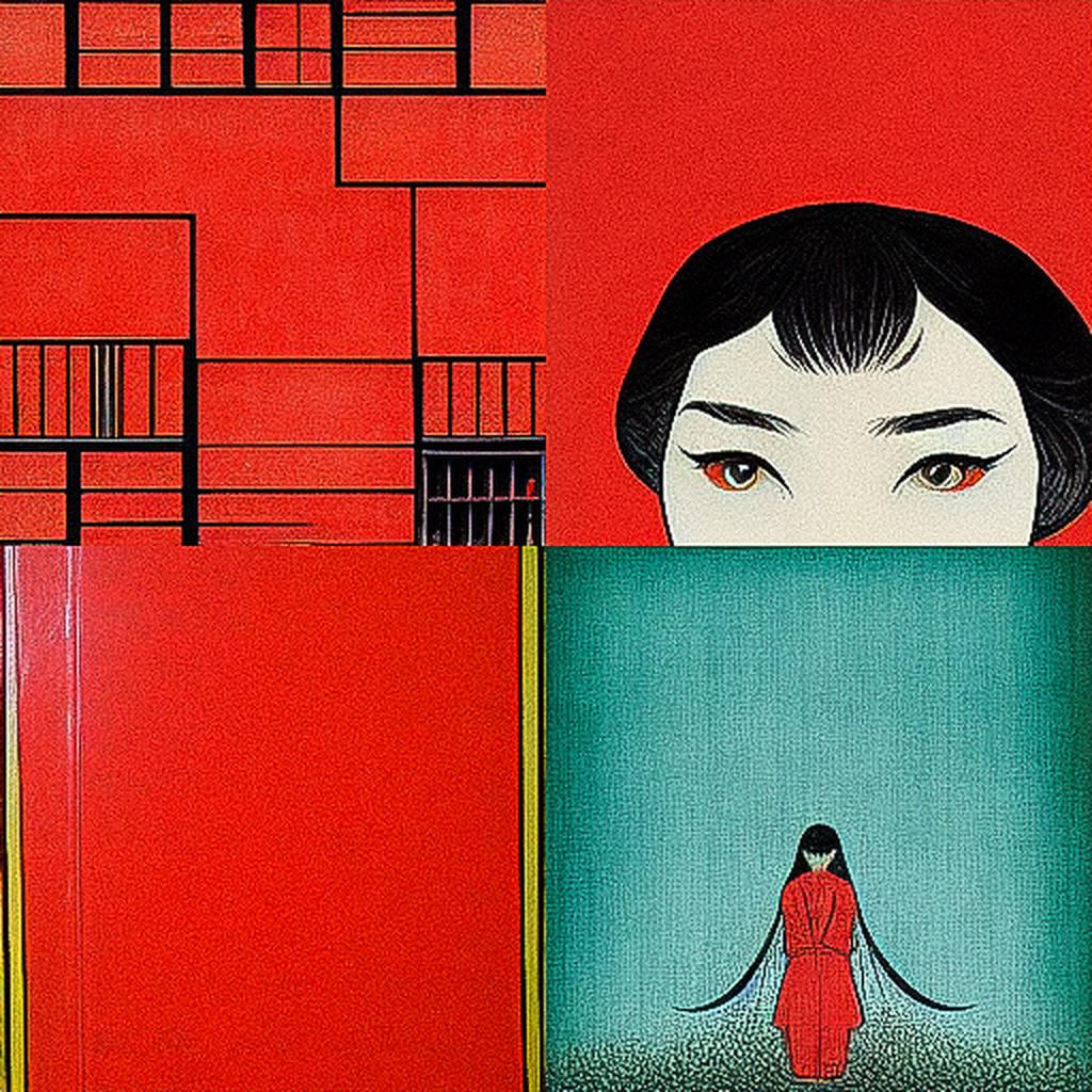 Toshio Saeki style, Midjourney V3, render 1 of 4