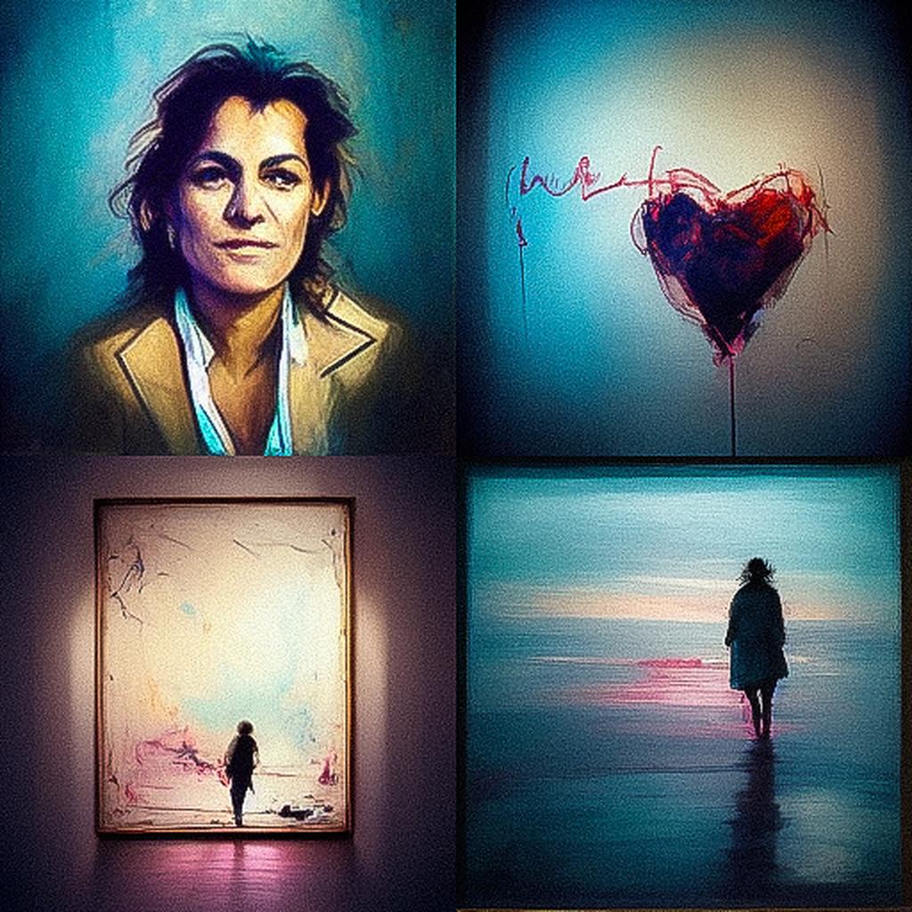 Tracey Emin style, Midjourney V3, render 1 of 4