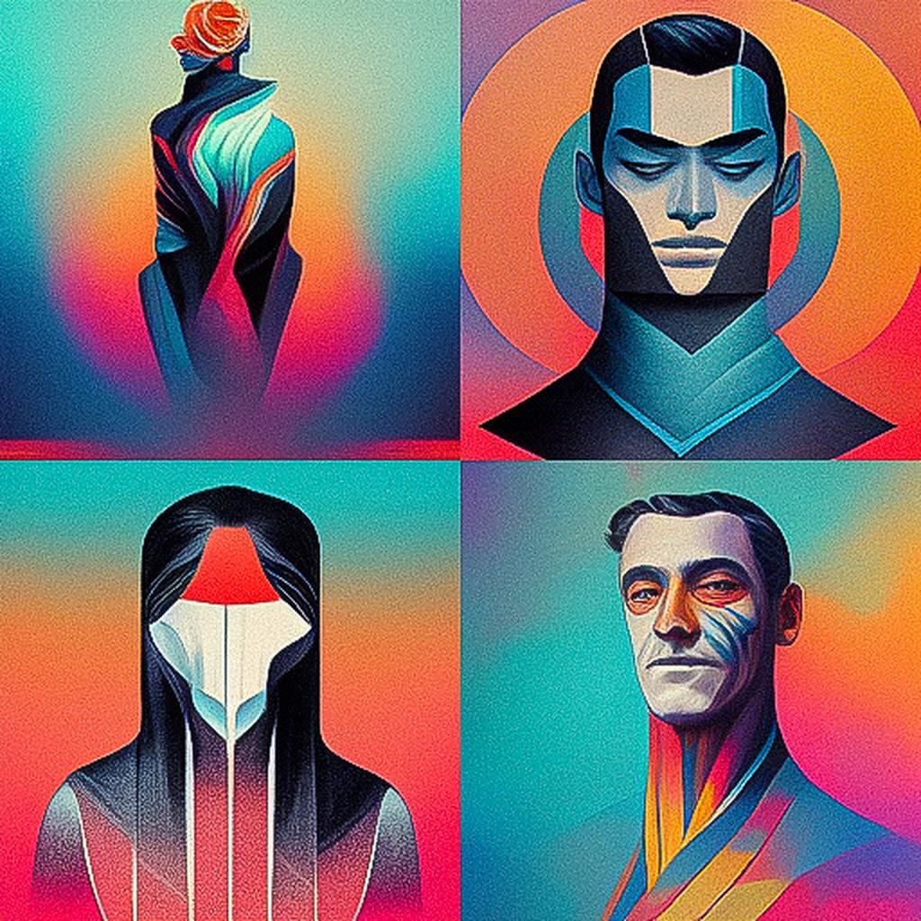 Tristan Eaton style, Midjourney V3, render 1 of 4