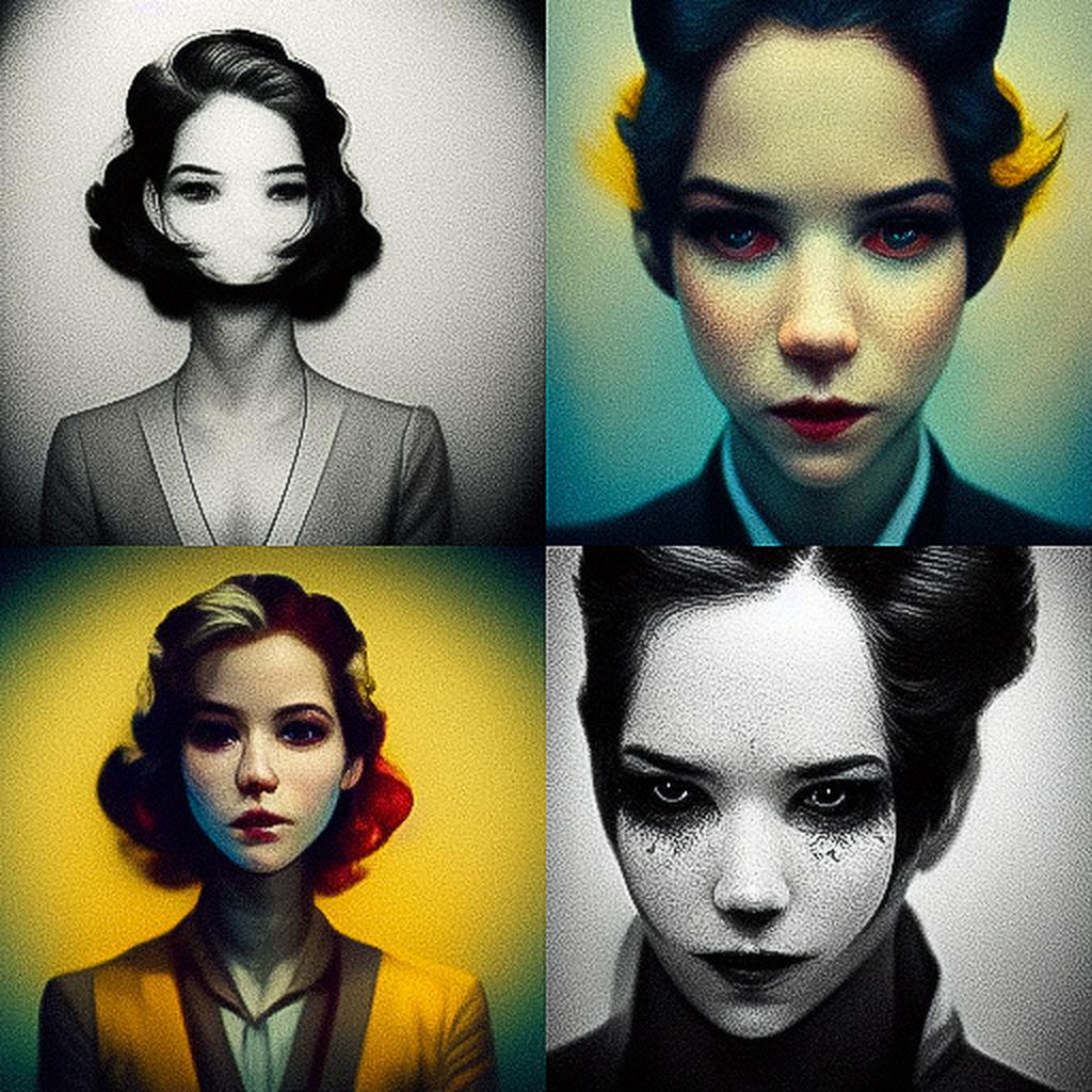 Tyler Shields style, Midjourney V3, render 1 of 4