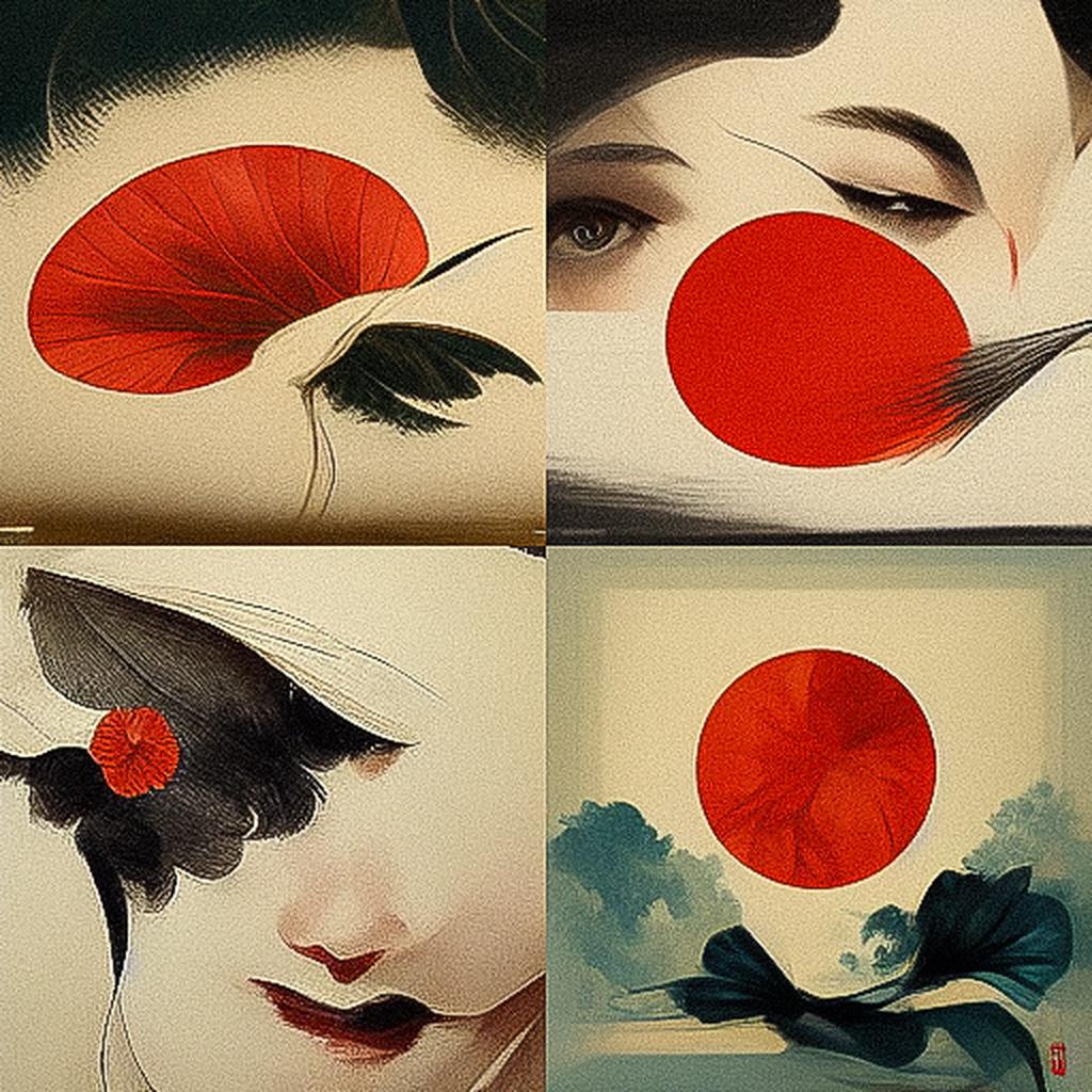 Uemura Shoen style, Midjourney V3, render 1 of 4
