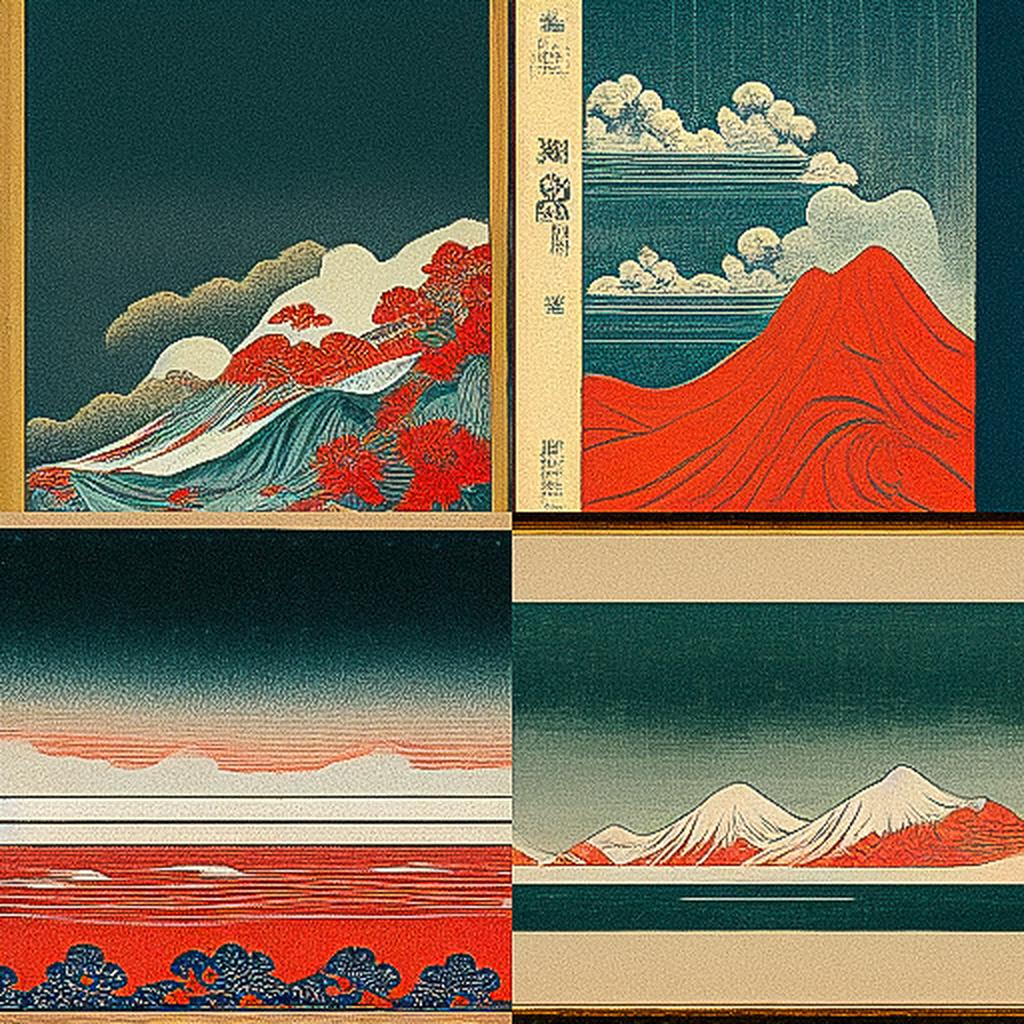 Ukiyo-e style, Midjourney V3, render 1 of 4