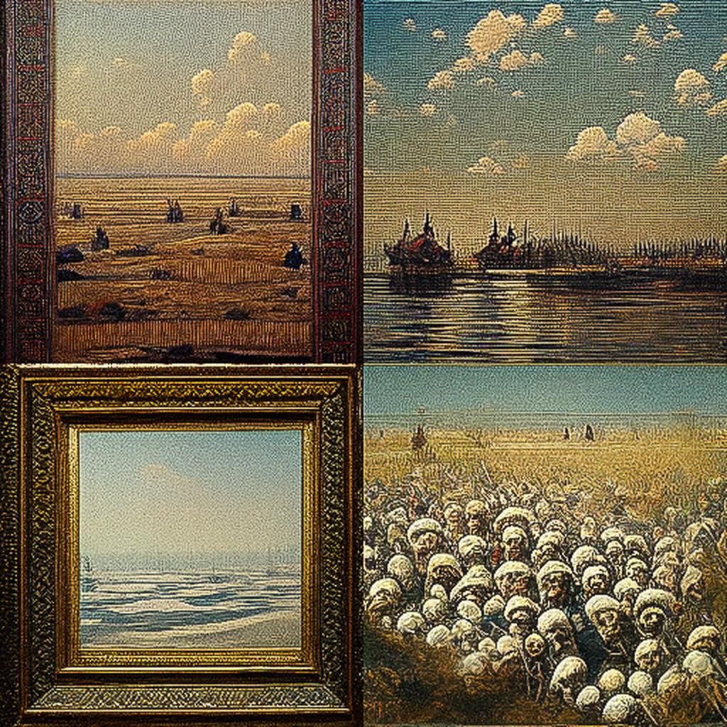 Vasily Vereshchagin style, Midjourney V3, render 1 of 4