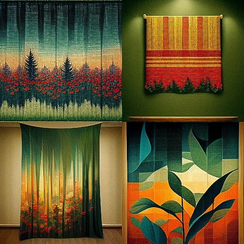 Verdure tapestry style, Midjourney V3, render 1 of 4
