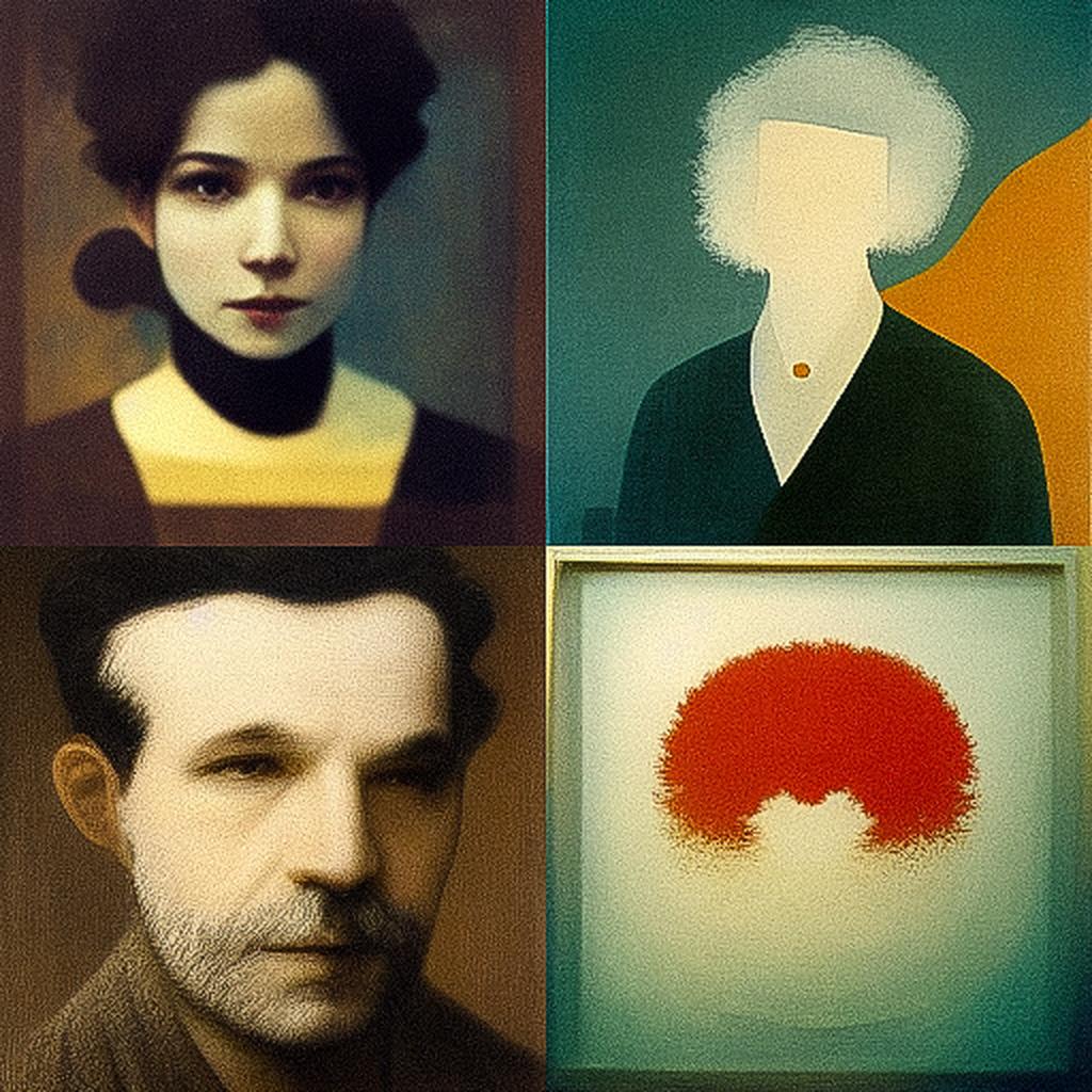 Victor Pasmore style, Midjourney V3, render 1 of 4
