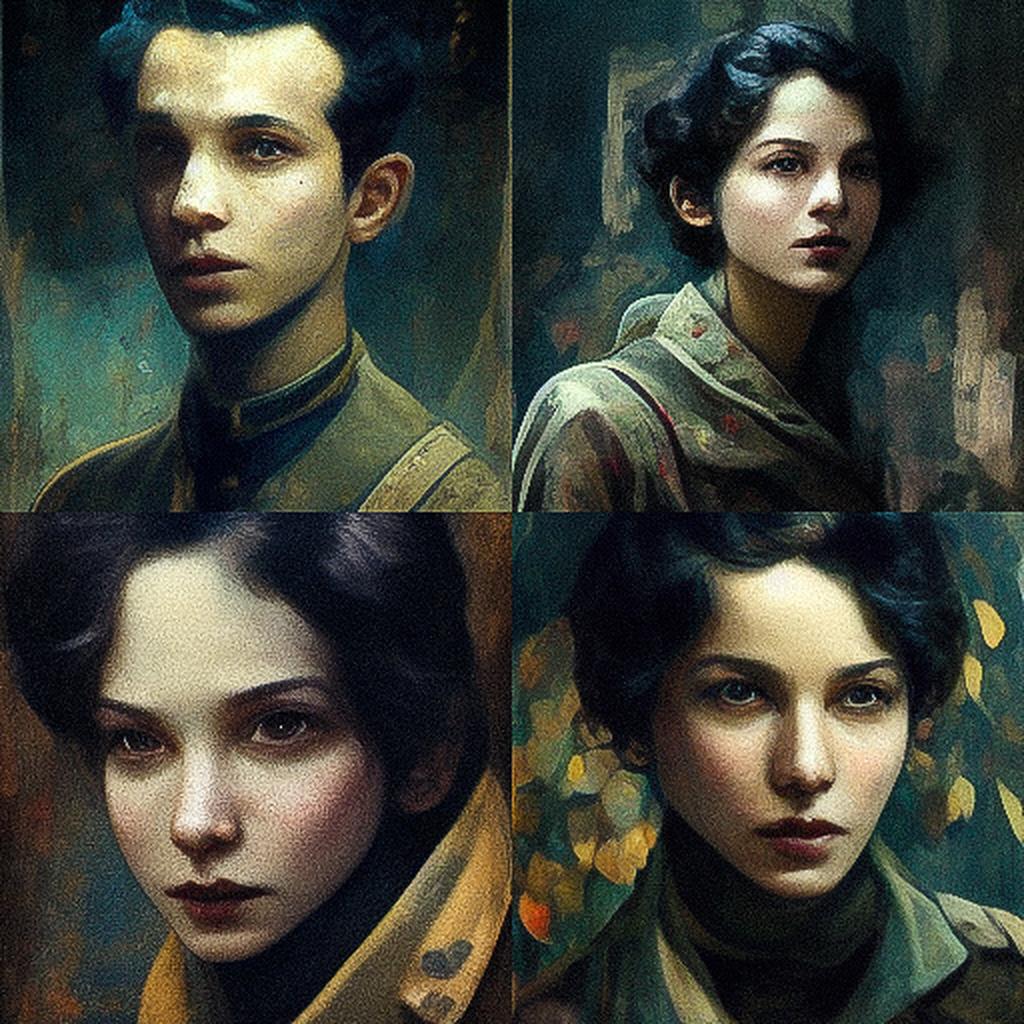 Vincent Desiderio style, Midjourney V3, render 1 of 4