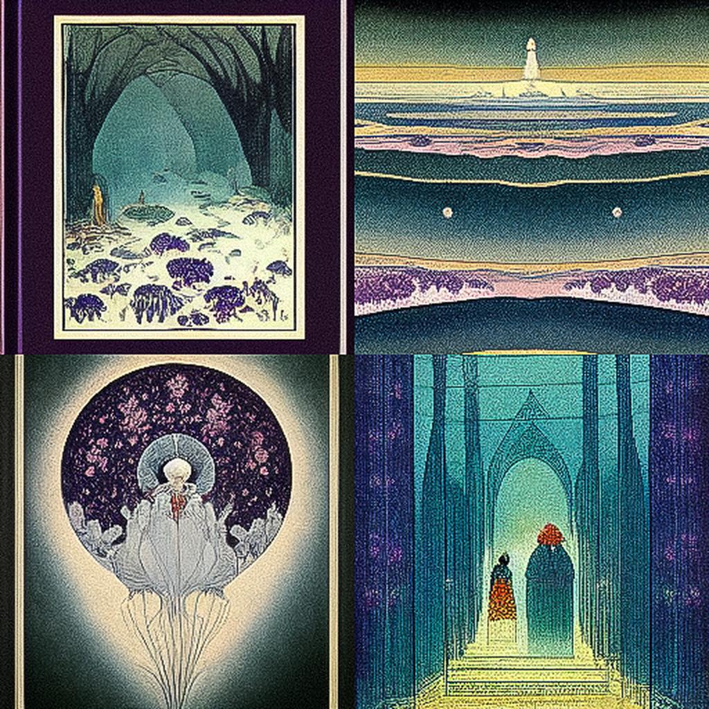 Virginia Frances Sterrett style, Midjourney V3, render 1 of 4