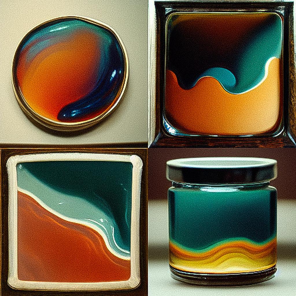 Vitreous enamel style, Midjourney V3, render 1 of 4