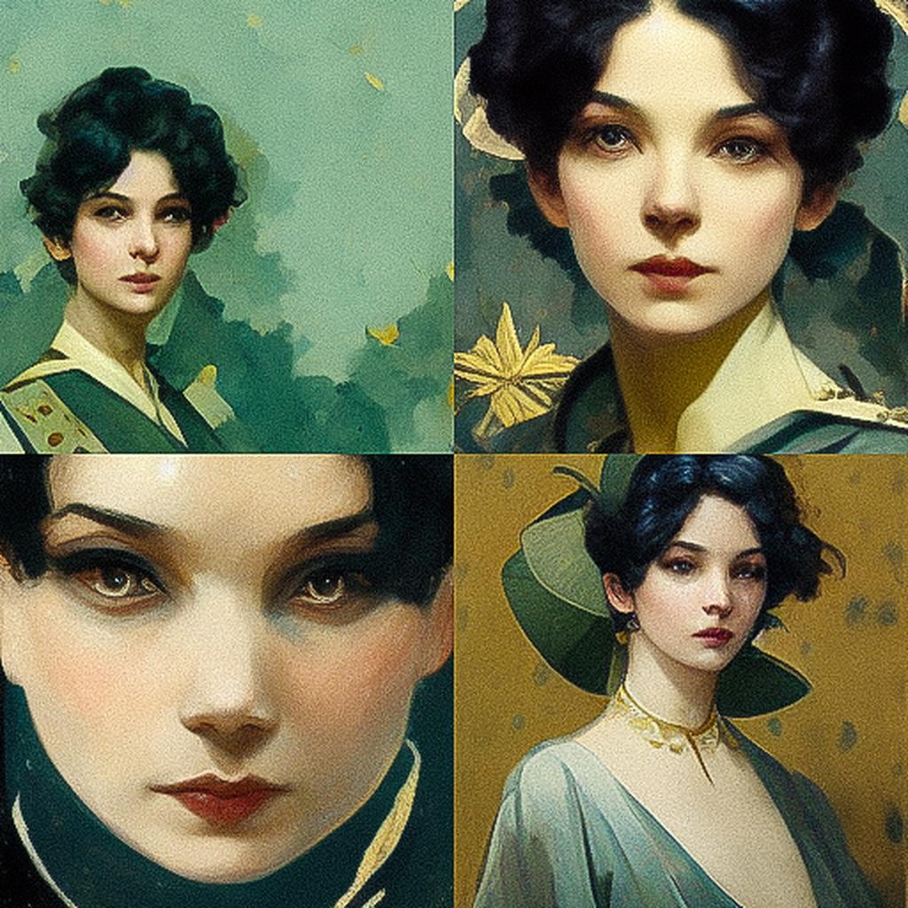 Vittorio Matteo Corcos style, Midjourney V3, render 1 of 4