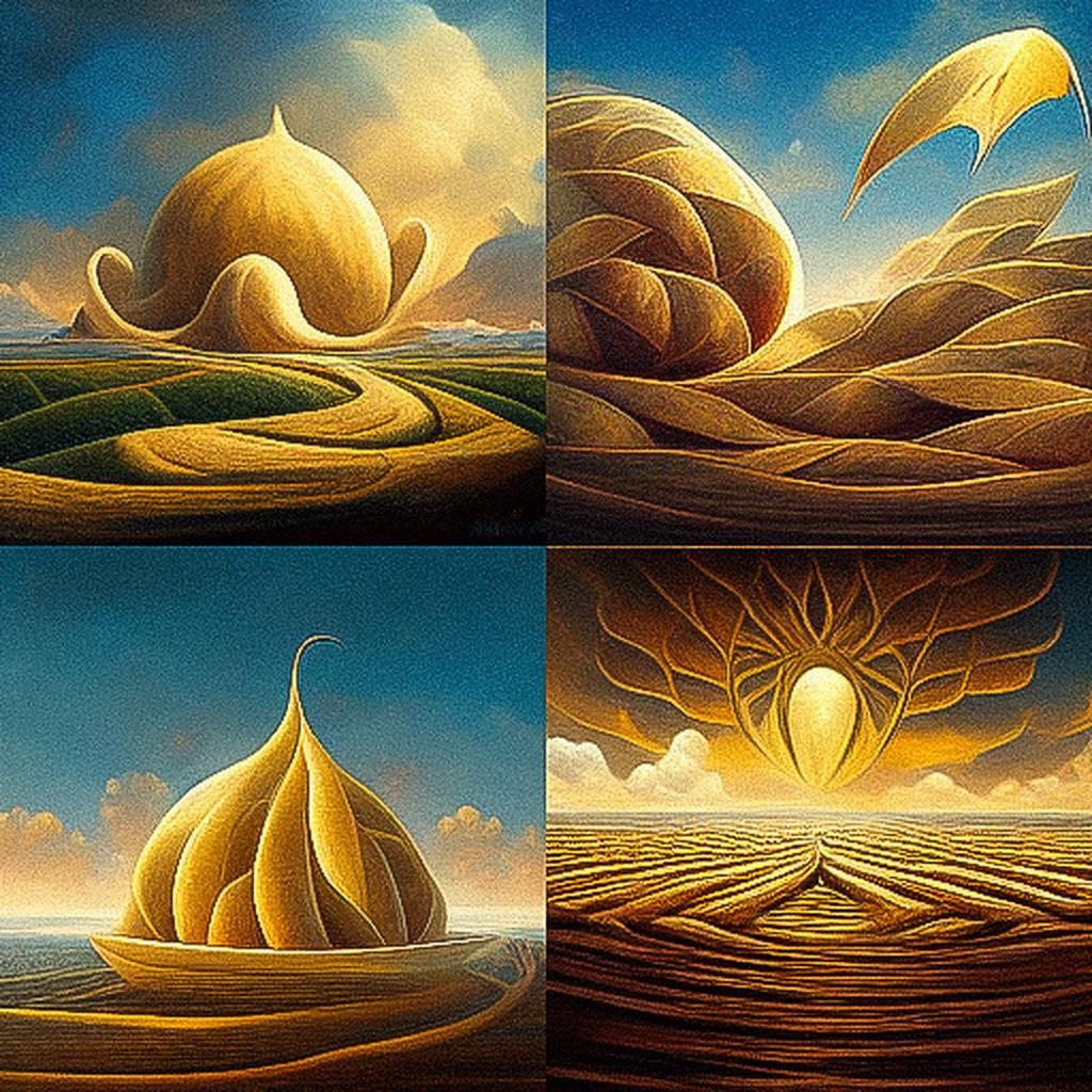 Vladimir Kush style, Midjourney V3, render 1 of 4