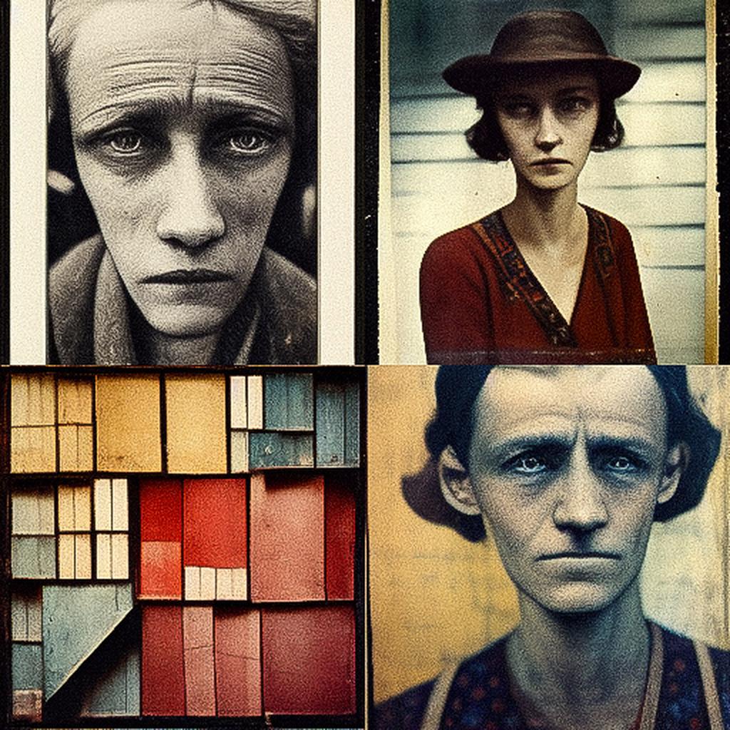 Walker Evans style, Midjourney V3, render 1 of 4