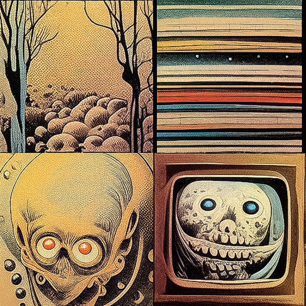 Wally Wood style, Midjourney V3, render 1 of 4