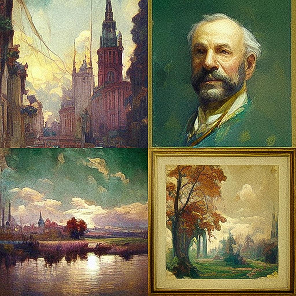 Walter Launt Palmer style, Midjourney V3, render 1 of 4