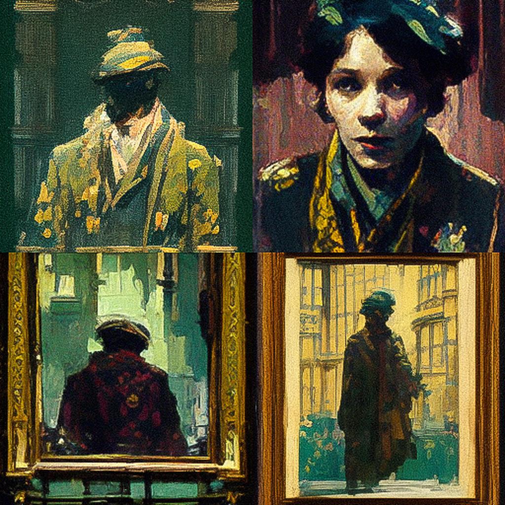 Walter Sickert style, Midjourney V3, render 1 of 4