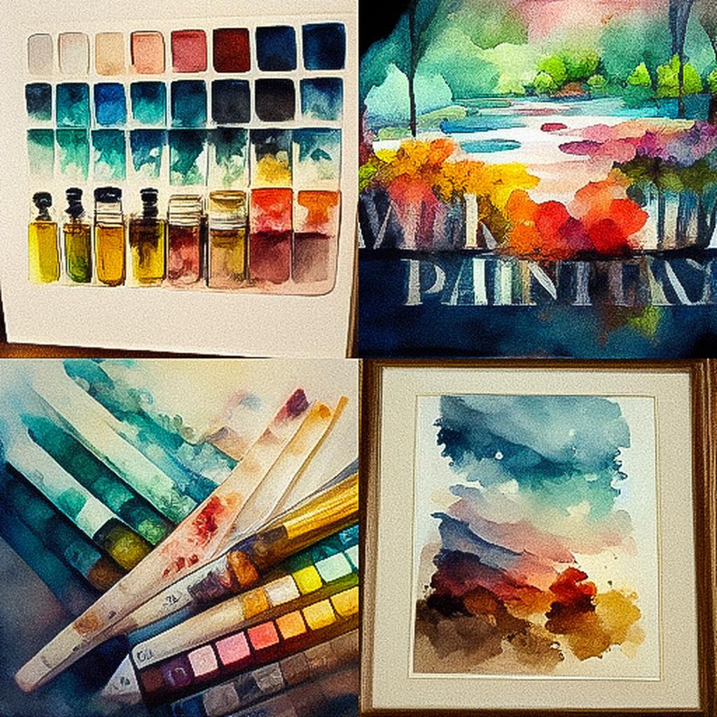 Watercolor paint style, Midjourney V3, render 1 of 4