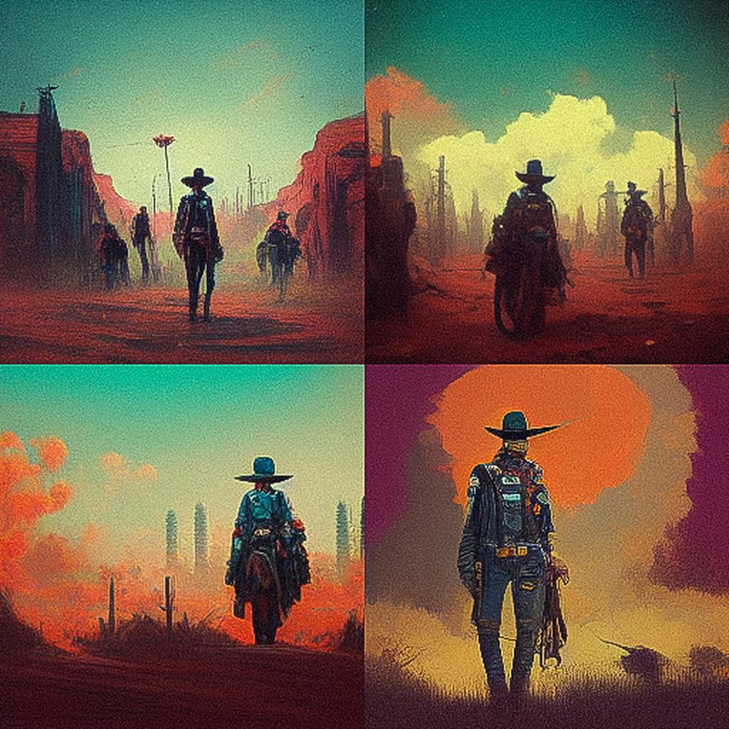 Westernpunk style, Midjourney V3, render 1 of 4