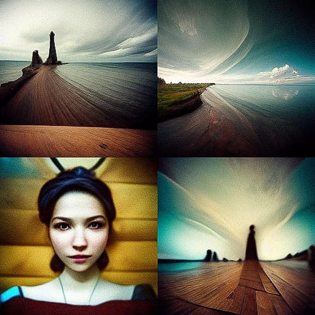 Wide angle lens style, Midjourney V3, render 1 of 4