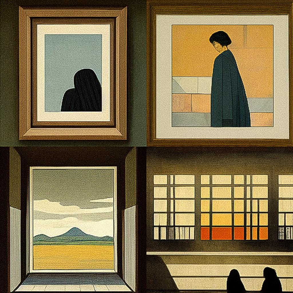 Will Barnet style, Midjourney V3, render 1 of 4