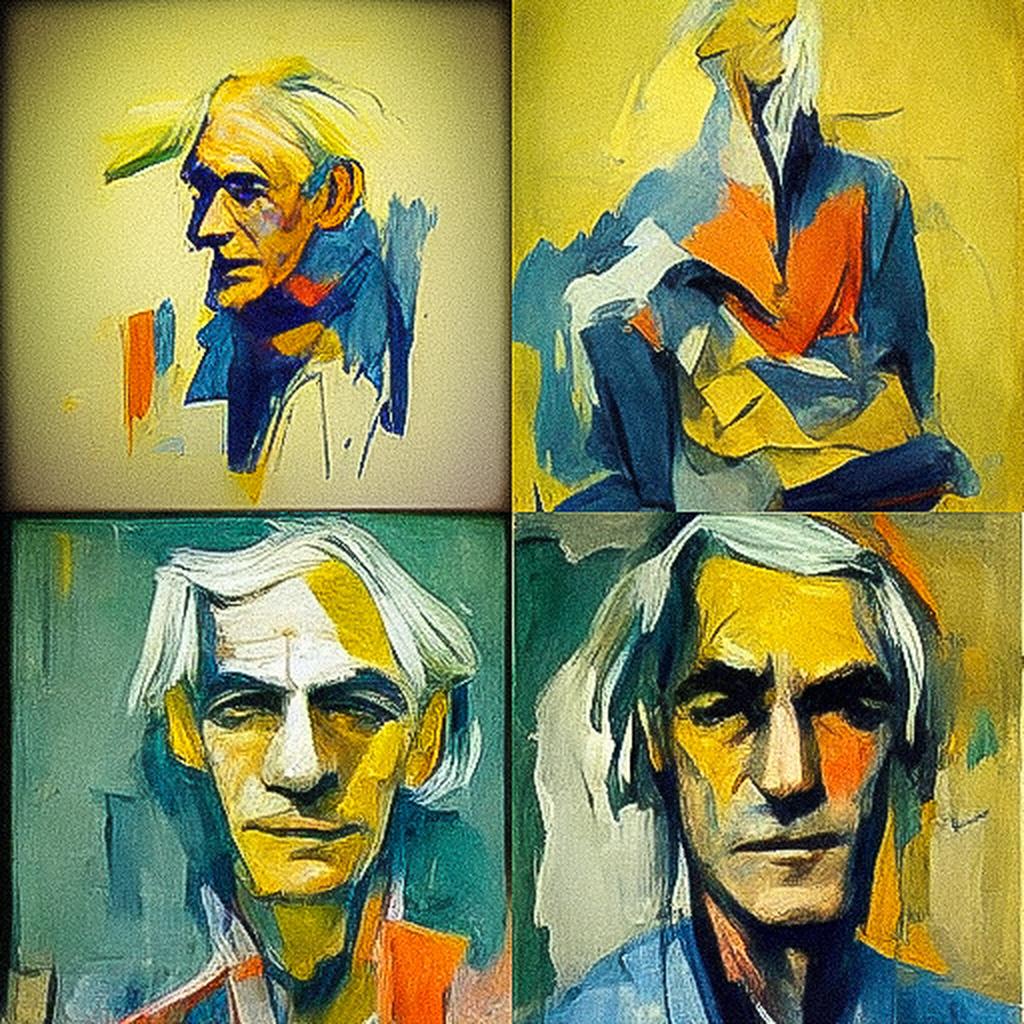 Willem de Kooning style, Midjourney V3, render 1 of 4